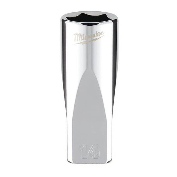 1/4 in. Drive 14mm Metric 6-Point Deep Socket with FOUR FLAT Sides