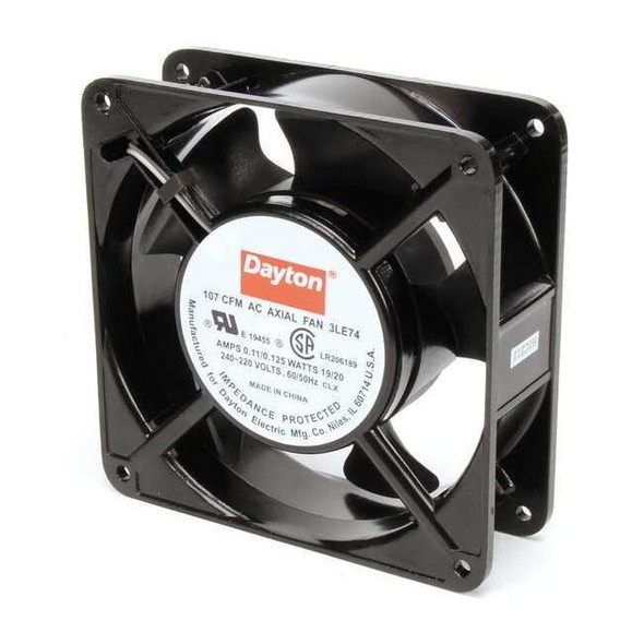 Dayton Axial Fan, Square, 230V AC, 1 Phase, Cast Aluminum, 4 11/16 in W. 3LE74