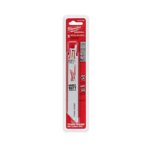 Milwaukee Tool 4" 24 TPI SAWZALL Blades (5 Pk) 48-00-5185