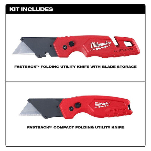 Milwaukee Tool FASTBACK Folding Utility Knife Set 48-22-1503