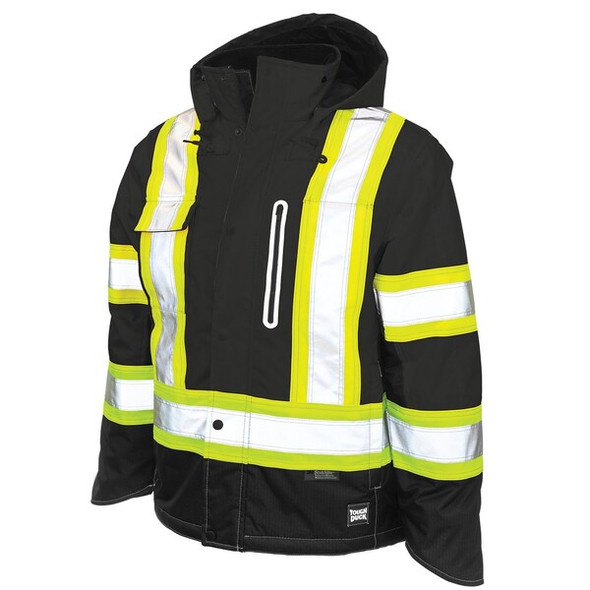 Tough Duck Hi-Vis Parka,Black,2XL Size S24511