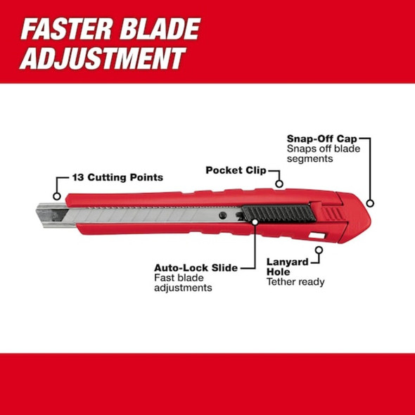 Milwaukee Tool 9mm Snap Off Knife 48-22-1963