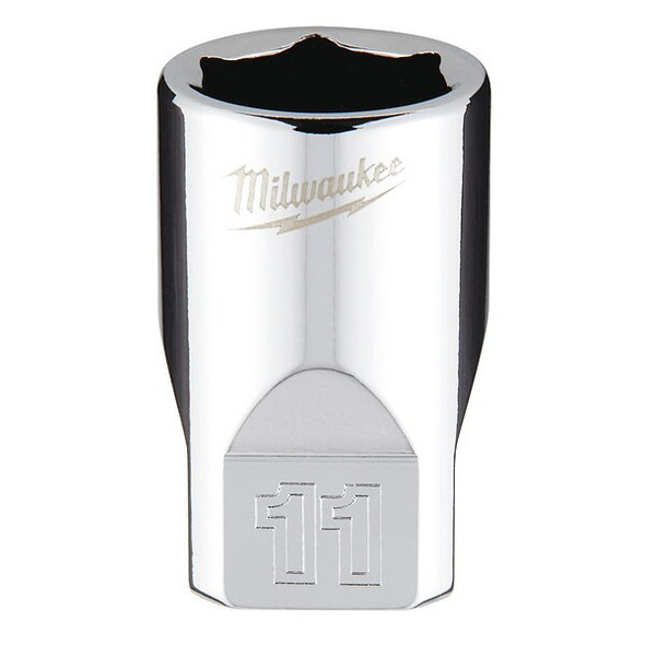 1/4 in. Drive 11mm Metric 6-Point Socket with FOUR FLAT Sides
