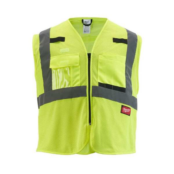 Class 2 High Visibility Yellow Mesh Safety Vest - Small/Medium