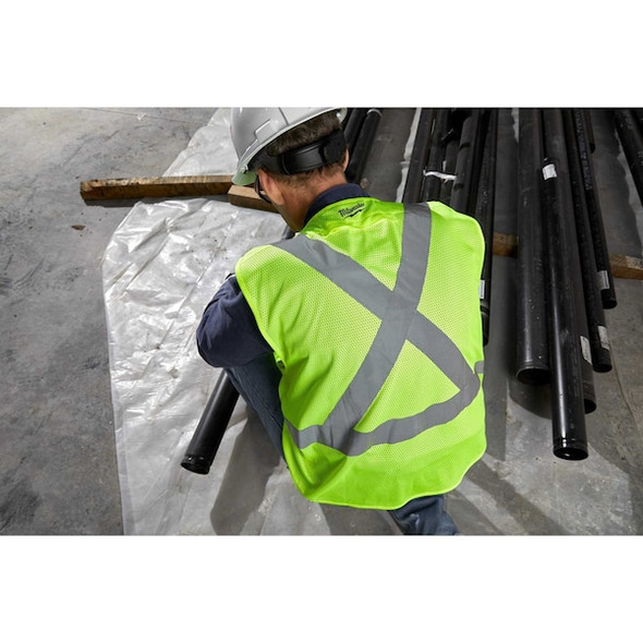 Class 2 CSA Compliant High Visibility Yellow Safety Vest - 4X-Large/5X-Large