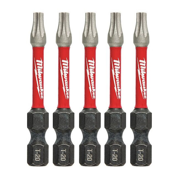 Milwaukee Tool 2 in. TORX T20 SHOCKWAVE Impact Duty Power Bit (5 pk) 48-32-4684