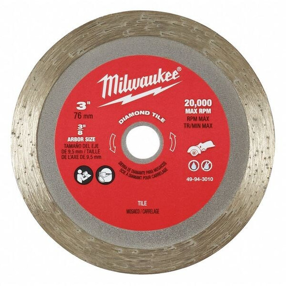 Milwaukee Tool 3" Diamond Tile Blade 49-94-3010