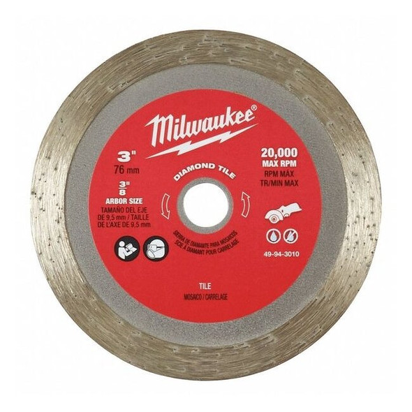 Milwaukee Tool 3" Diamond Tile Blade 49-94-3010