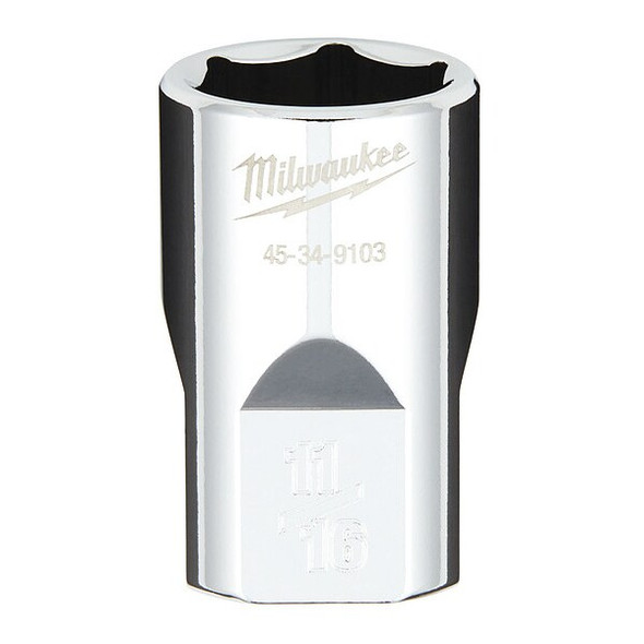 1/2 in. Drive 11/16 in. SAE 6-Point Socket with FOUR FLAT Sides