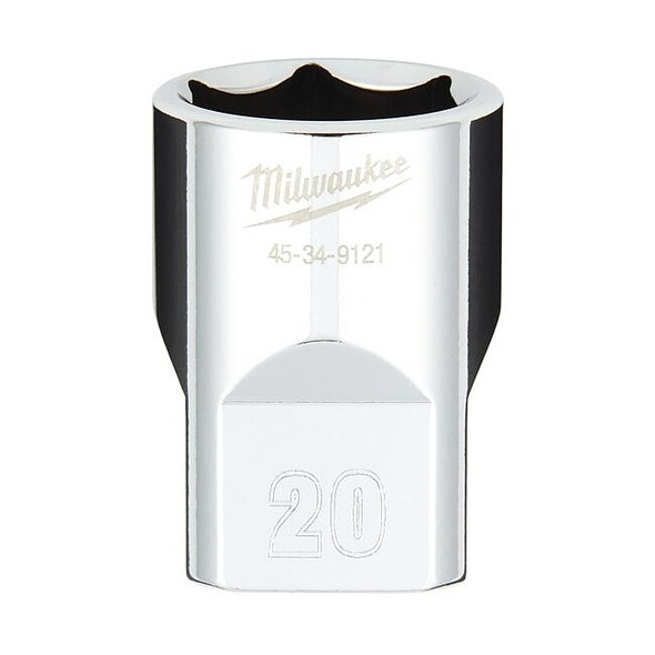 1/2 in. Drive 20mm Metric 6-Point Socket with FOUR FLAT Sides