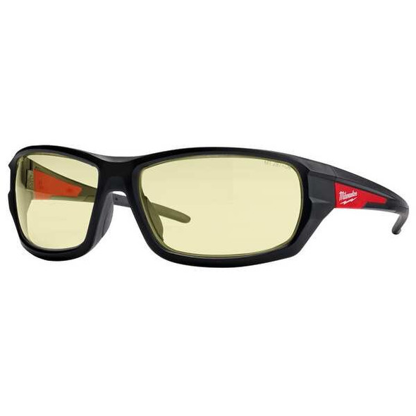 Safety Glasses Anti-Fog &  Anti-Scratch, Yellow Lens, Half-Frame, Wraparound