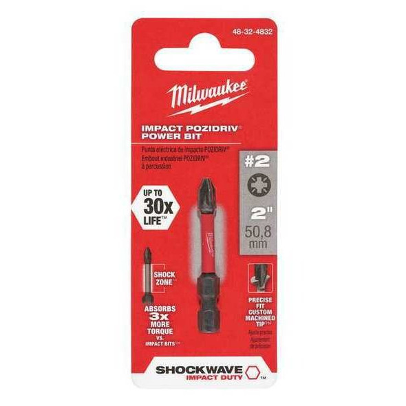 2 in. Pozidriv No 2 SHOCKWAVE Impact Duty Power Bit (1 pk)