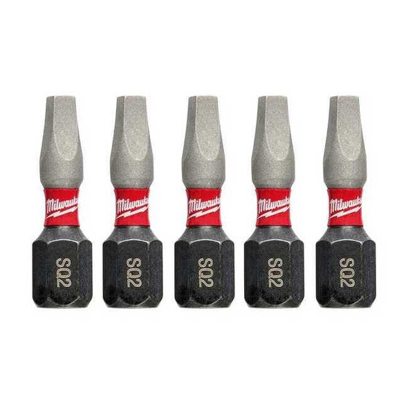 SHOCKWAVE Impact Square Recess No. 2 Insert Bits (5 PK)