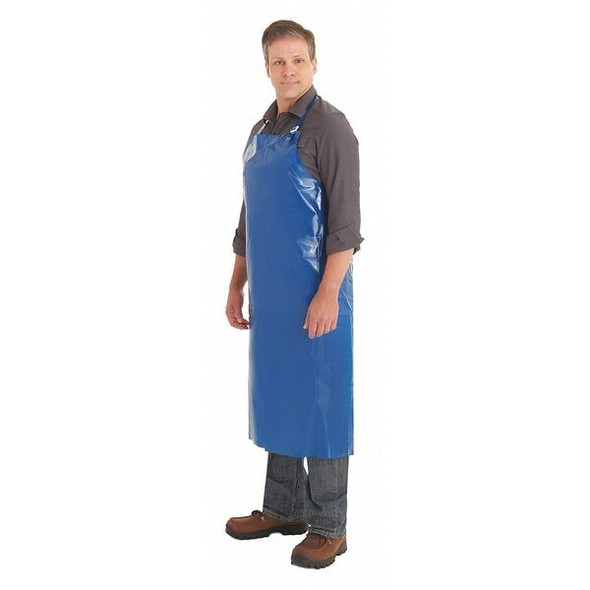 Ansell Bib Apron, Enduro 2000 Polyurethane, Blue, 45 in, Universal 56-802