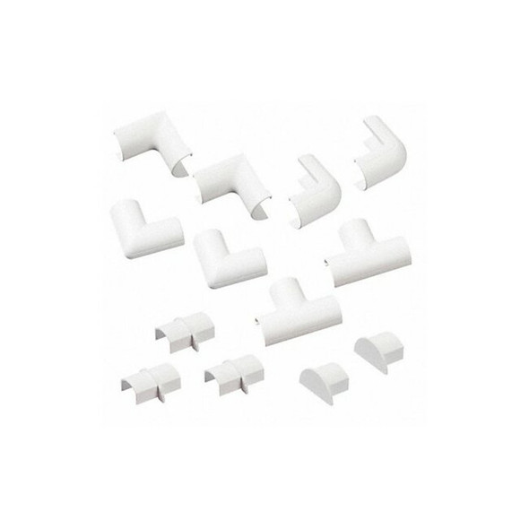 Accessory Multipack, 2 in L, 3/4 in W, 1 Channel, PVC, White