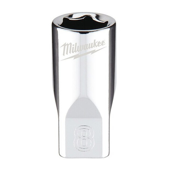 1/4 in. Drive 8mm Metric 6-Point Socket with FOUR FLAT Sides