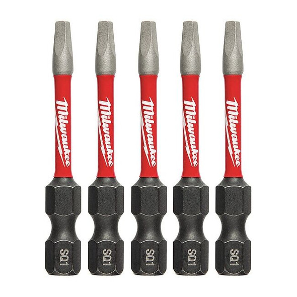 2 in. Square Recess No 1 SHOCKWAVE Impact Duty Power Bit (5 pk)