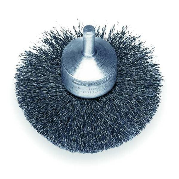 Weiler Flared End Wire Brush, Steel, 3", 16, 000 RPM 96140