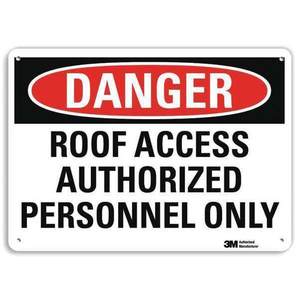 Lyle Danger Sign,10 in x 14 in,Aluminum U3-1958-RA_14X10