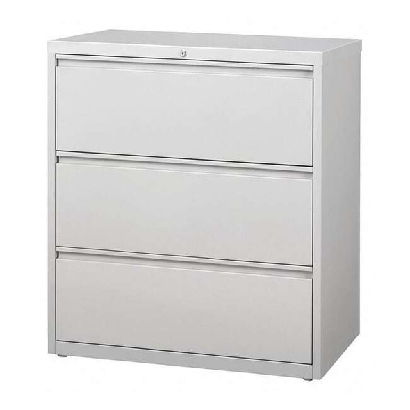 Hirsh 36" W 3 Drawer Lateral File Cabinet, Light Gray,  A4/Legal/Letter 17635