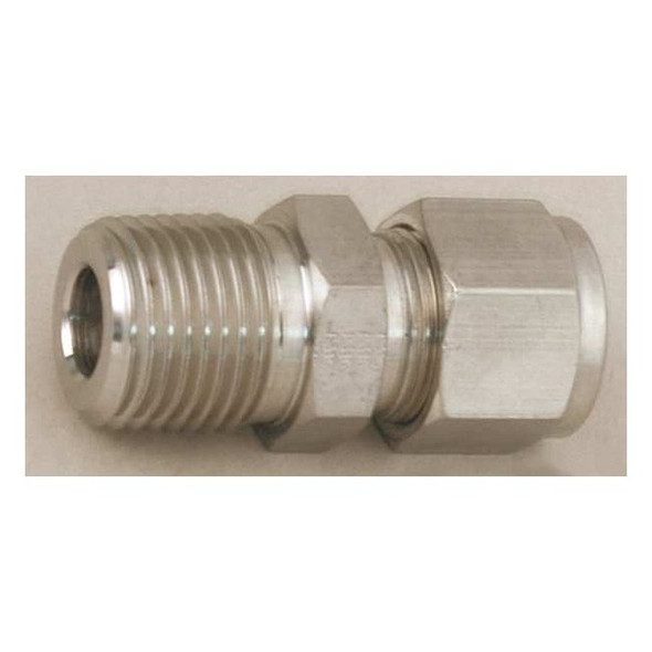 Parker Strt, Steel, Comp. 3/8 in, MNPT 1/2 in 6MSC6N-S