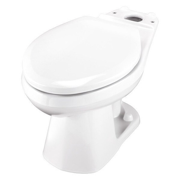 Toilet Bowl, 1.0 gpf, Pressure Assist Tank, Floor Mount, Elongated, White