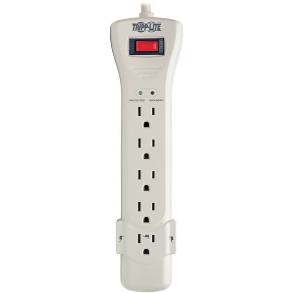 Tripp Lite Power Strip, Surge, 5-15R, 5-15P, 7 ft., Light Gray SUPER-7