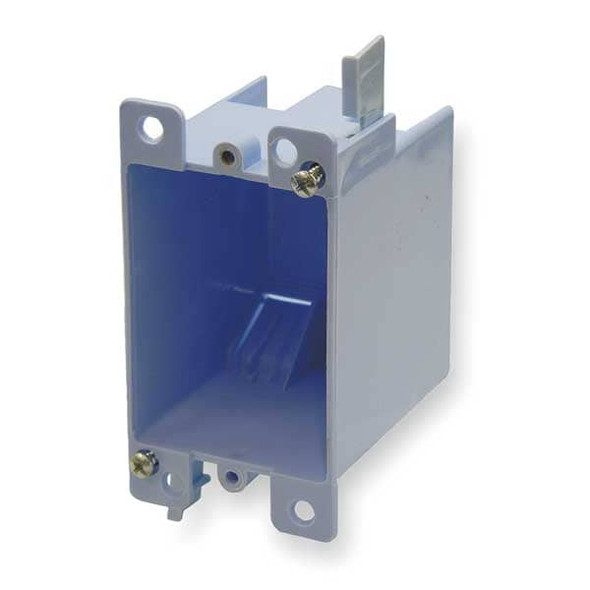 Cantex Electrical Box, 14 cu in, Switch Box Type, 1 Gang, PVC, Rectangular Shape EZ14SOR