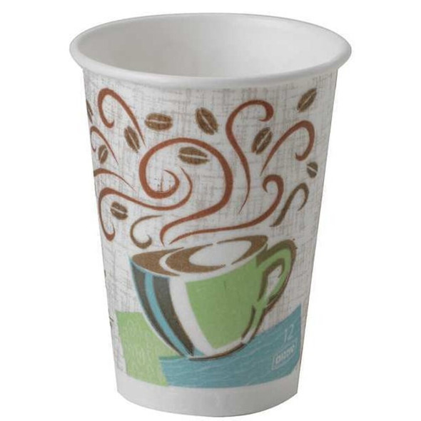Dixie Industries Disposable Hot cup 12 oz. White, Paper, Pk500 5342DX