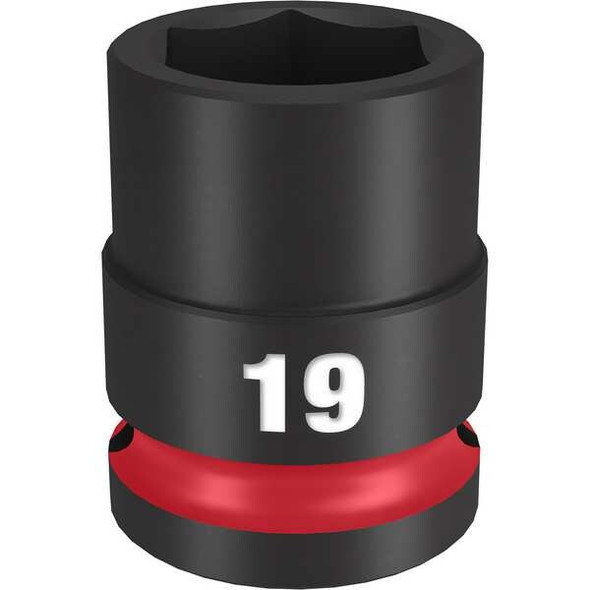 19mm SHOCKWAVE Impact Duty 1/2 in. Drive Standard 6 Point Impact Socket