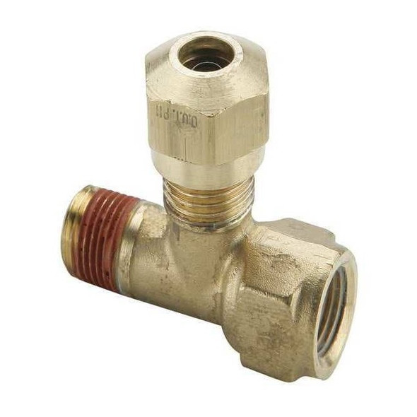 Parker Tee,Brass,Comp1/2",MNPT3/8",Comp1/2" VS271NTA-8-6