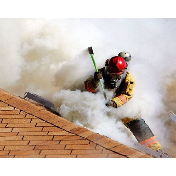 Leatherhead Tools Flat Axe, 36" Lime Fiberglass Handle, 6 lb. Head FAL-6