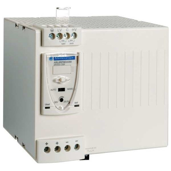 DC Power Supply, 100/120V AC; 200/240V AC, 24V DC, 480 W, 20 A, DIN Rail