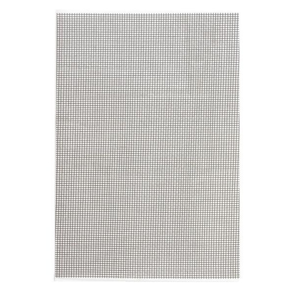 Door and Window Screen, Aluminum, 5 in W, 0.5 ft L, 0.013 in Wire Dia, Gray