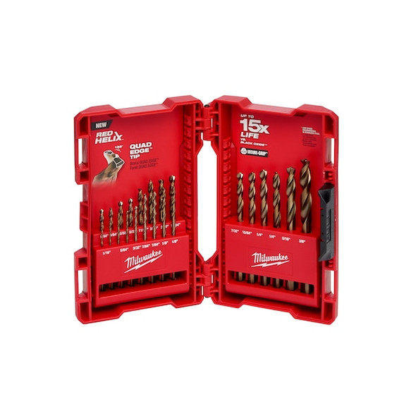 Milwaukee Tool 23 Pc RED HELIX Cobalt Drill Bit Set 48-89-2338