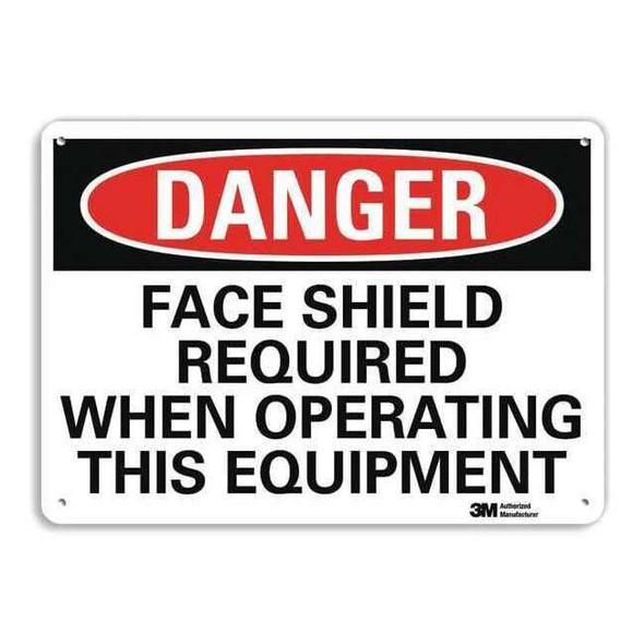 Lyle Plastic Danger Sign,4 Holes,14"x10", U3-1457-NP_14X10 U3-1457-NP_14X10