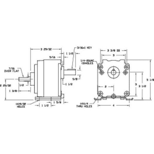 Dayton Reducer,Speed,61 RPM 4Z501