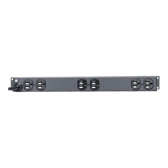 Tripp Lite Power Strip, Surge, Rack Mounted, 5-15R, 5-15P, 15 ft., Black RS-1215