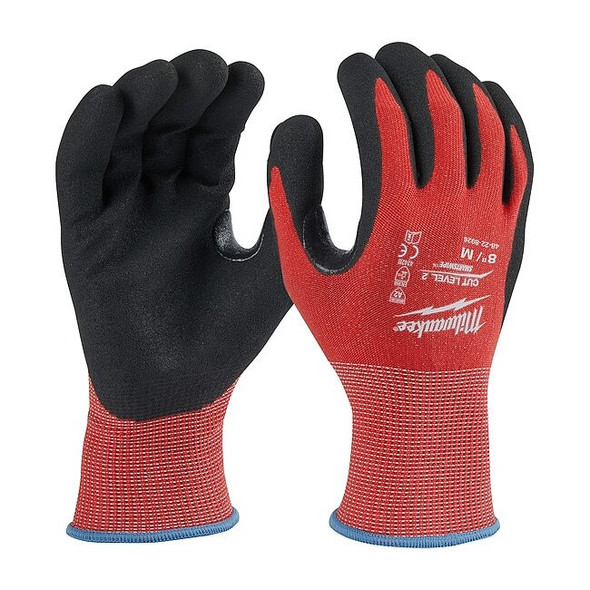 Cut-Resistant Coated Gloves, Cut Level A2 ,Dipped ,Nitrile ,Sandy ,M 1 PR