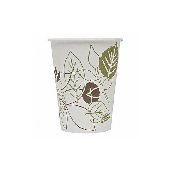 Dixie Disposable Hot cup 8 oz. Pathways, White, Paper, Pk500 2338WS