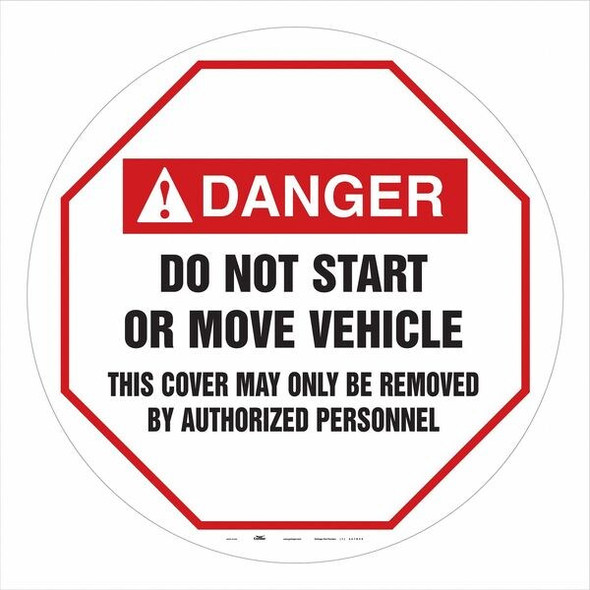 Condor Traffic Sign, 20 in H, 20 in W, Vinyl, Circle, English, 487D58 487D58