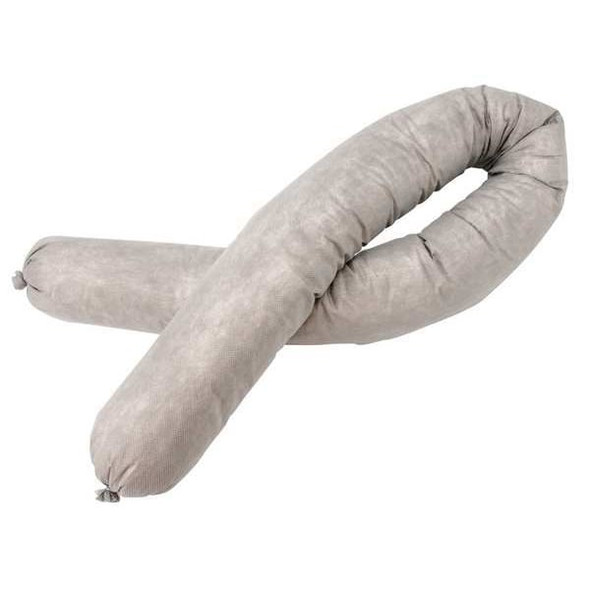 Brady Sorbent Sock, 40 gal, 3 in x 42 in, Universal, White, 20 PK BSC20