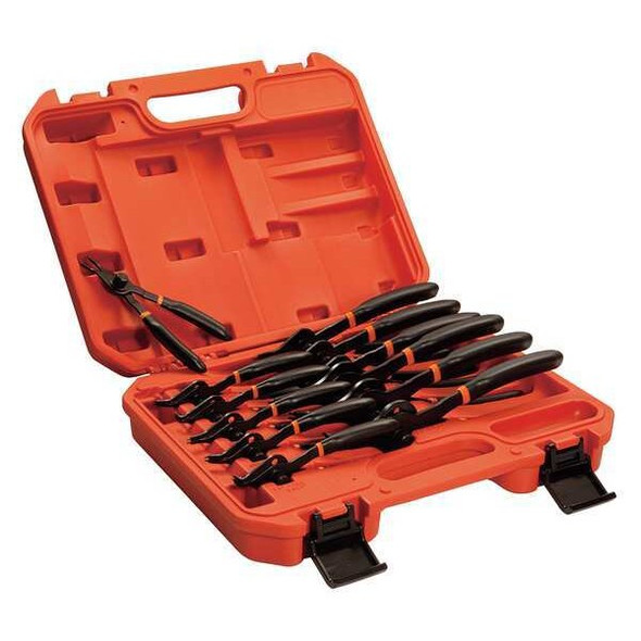 Westward Retaining Ring Plier Set,0,45,90Deg,12pc 33HD61