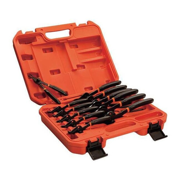 Westward Retaining Ring Plier Set,0,45,90Deg,12pc 33HD61