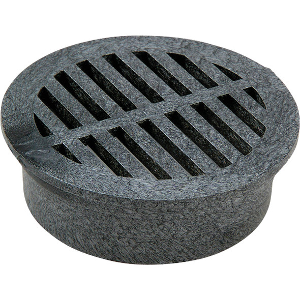 NDS 3 In. Black PVC Round Grate 14