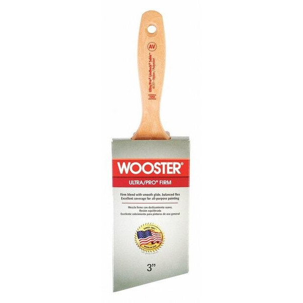 3" Angle Sash Firm, Nylon/Polyester Bristle, Paint Brush, Wood Handle