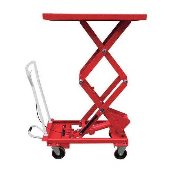 Dayton Scissor Lift Table, 660 lb. Cap, 20-1/2"W, 39-1/2"L 33W295