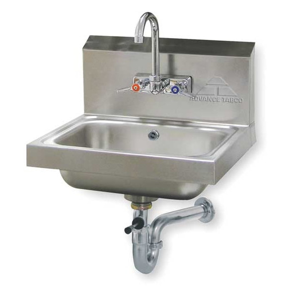 Advance Tabco Hand Sink,Wall,17-1/4 In. L,15-1/4 In. W 7-PS-50