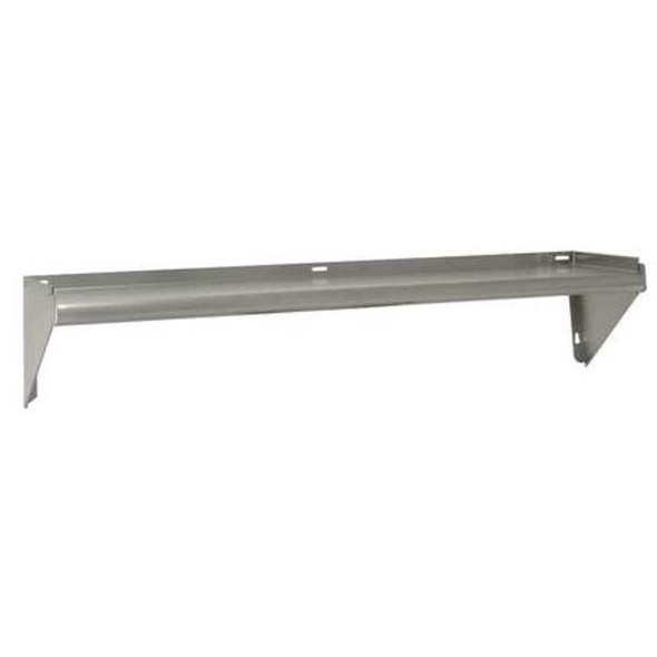 Stainless Steel Wall Shelf, 11-1/8"D x 48"W x 9-1/2"H, Silver