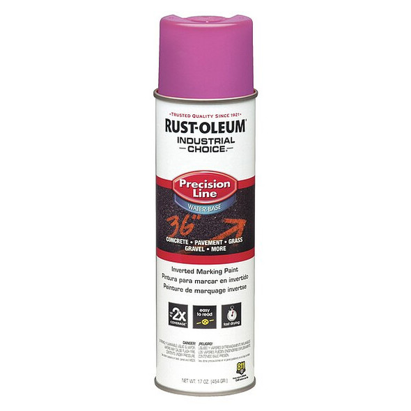 Inverted Marking Paint, 17 oz., Safety Purple, Water -Based